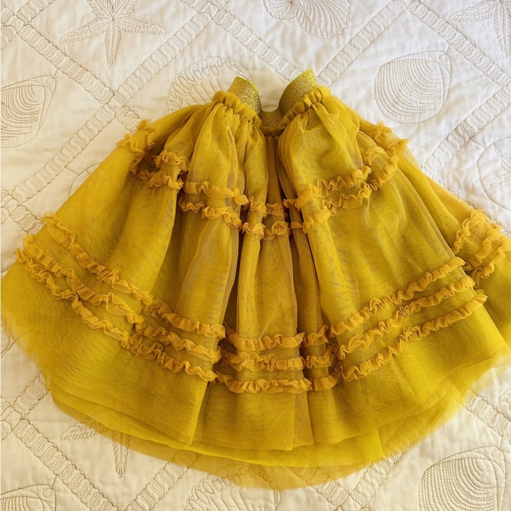 Mini Boden Yellow Bubble Mini Skirt 11-12 years